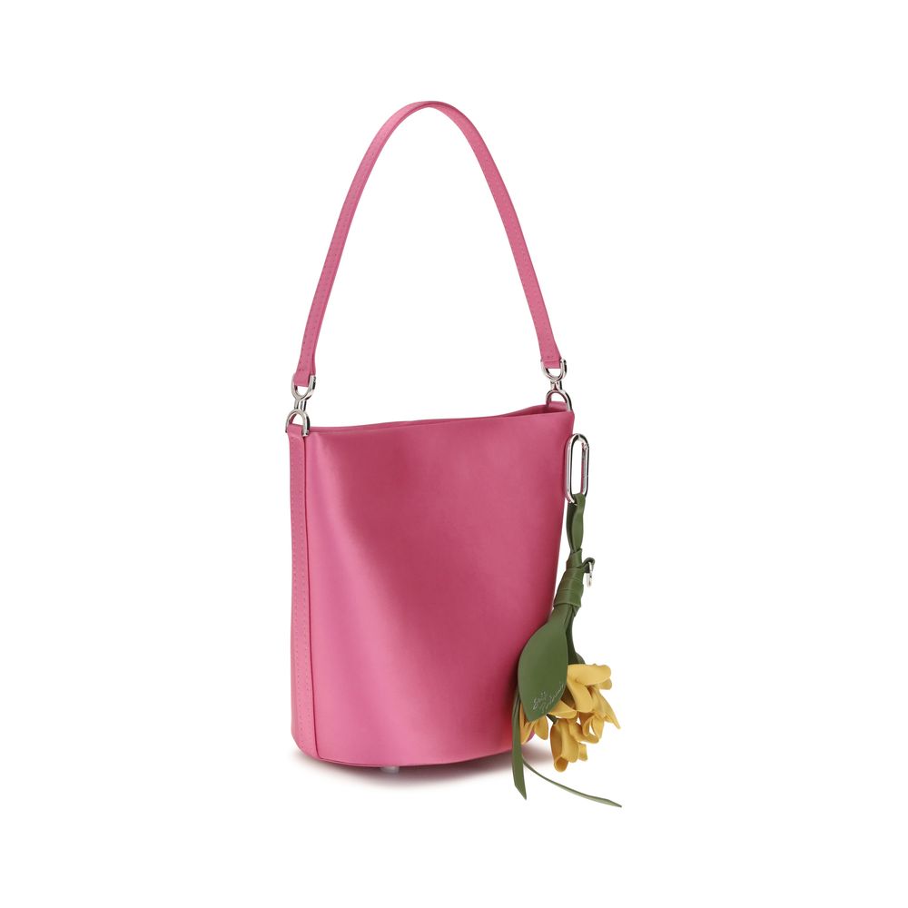 Small Bucket Handbag by Self-Portrait for women in polyester satin multicolor & signature features a effortlessly chic silhouette, showcasing a secure magnetic and ample with versatile for a effortlessly chic finish.