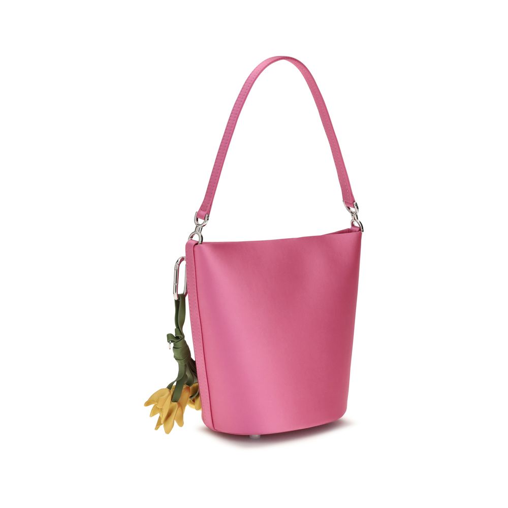 Small Bucket Handbag by Self-Portrait for women in polyester satin multicolor & signature features an sun-drenched silhouette, showcasing a secure magnetic, ample , and versatile for a truly sun-drenched finish.