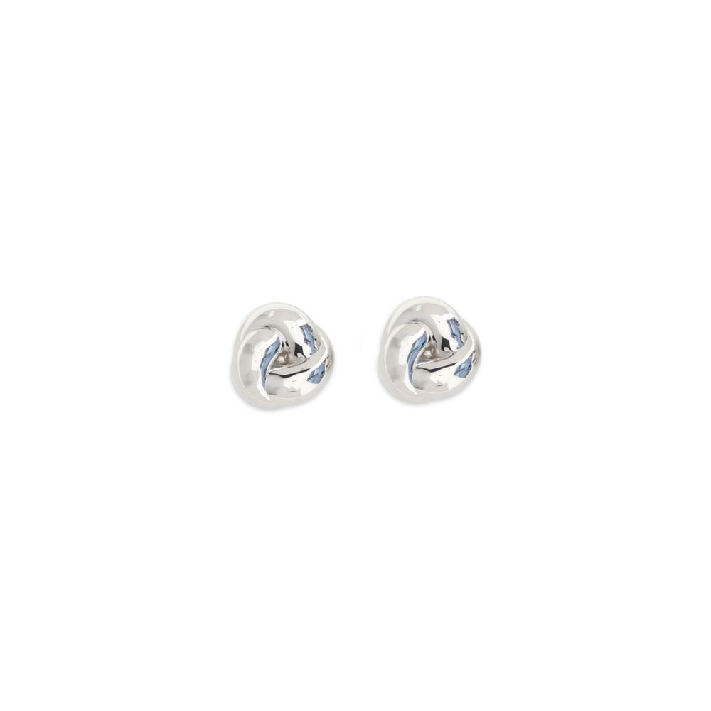 Earrings by Self-Portrait for women in rubber & fabric silver showcases a captivating silhouette, featuring an captivating stud from the Women's Stud Silver Brass Earrings collection for a captivating finish.