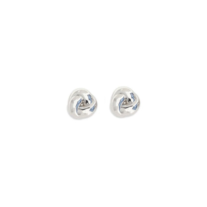 Earrings by Self-Portrait for women in rubber & fabric silver showcases a captivating silhouette, featuring an captivating stud from the Women's Stud Silver Brass Earrings collection for a captivating finish.