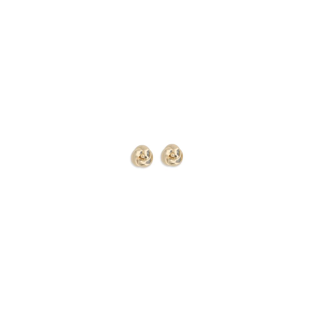 Earrings by Self-Portrait for women in rubber & fabric gold presents a curated silhouette, artfully showcasing the curated drop stud and refined aesthetic of the Women's Drop Stud Gold Brass Earrings.