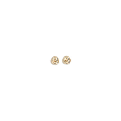 Earrings by Self-Portrait for women in rubber & fabric gold presents a curated silhouette, artfully showcasing the curated drop stud and refined aesthetic of the Women's Drop Stud Gold Brass Earrings.