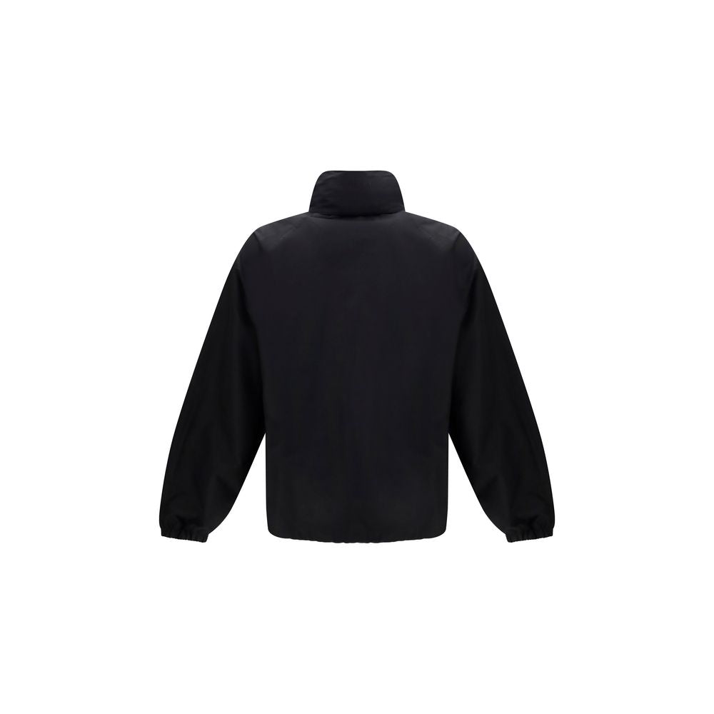 Hooded Overcoat by Gucci for men in cotton canvas black & striped features an satoral silhouette, showcasing a sophisticated hooded neckline and satoral lightweight, pockets & hooded for a premium, timeless look.