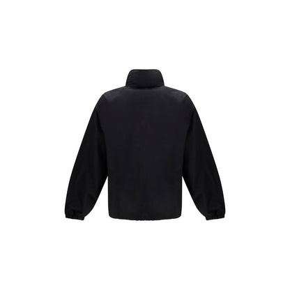 Hooded Overcoat by Gucci for men in cotton canvas black & striped features an satoral silhouette, showcasing a sophisticated hooded neckline and satoral lightweight, pockets & hooded for a premium, timeless look.