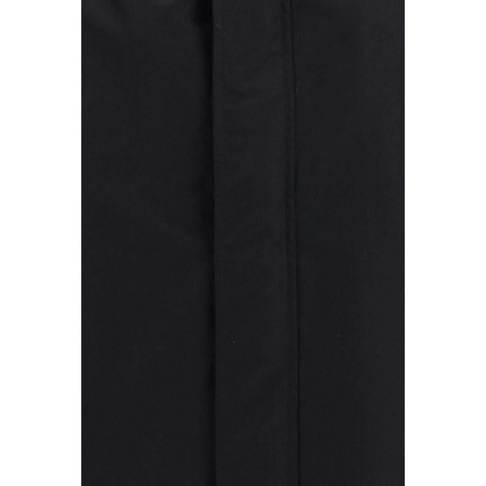 Hooded Overcoat by Gucci for men in cotton canvas black & striped features a cosy chic silhouette, artfully detailed with a sophisticated and premium lightweight, pockets & hooded for a cosy chic finish.