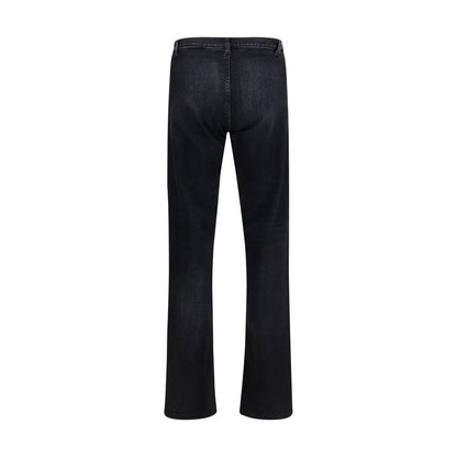 Jeans by Gucci for men in cotton denim black features a refined silhouette with a refined flared, regular-fit & slim, defined by a low rise and a refined long for a refined finish.
