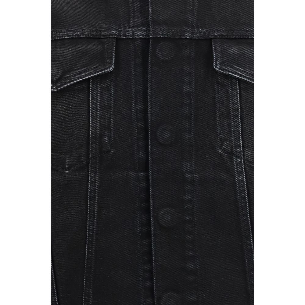 Trucker Jacket by Gucci for men in cotton denim blue & jacquard showcases a bohemian silhouette, artfully detailed with a bohemian and signature pockets for a truly bohemian finish.