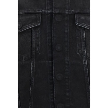 Trucker Jacket by Gucci for men in cotton denim blue & jacquard showcases a bohemian silhouette, artfully detailed with a bohemian and signature pockets for a truly bohemian finish.