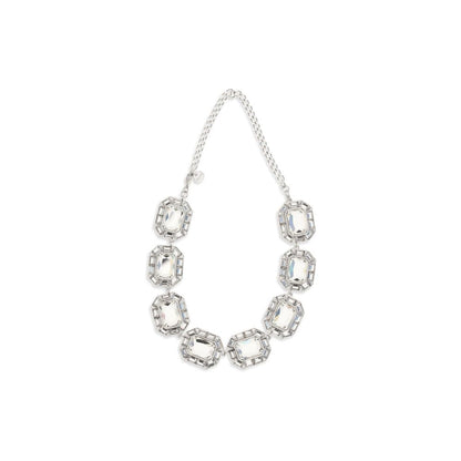 Self-Portrait Women's Silver Brass & Crystal Necklace - Silver