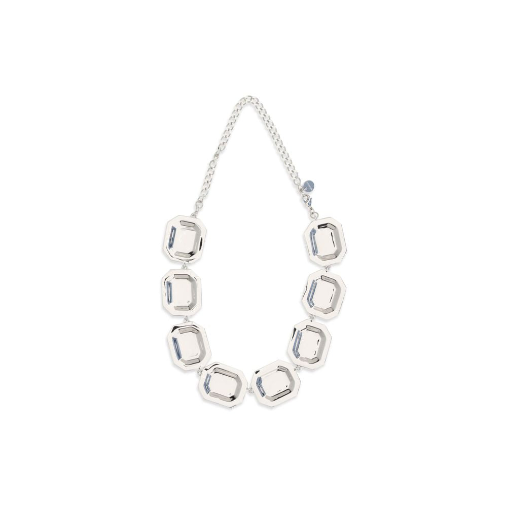 Self-Portrait Women's Silver Brass & Crystal Necklace - Silver