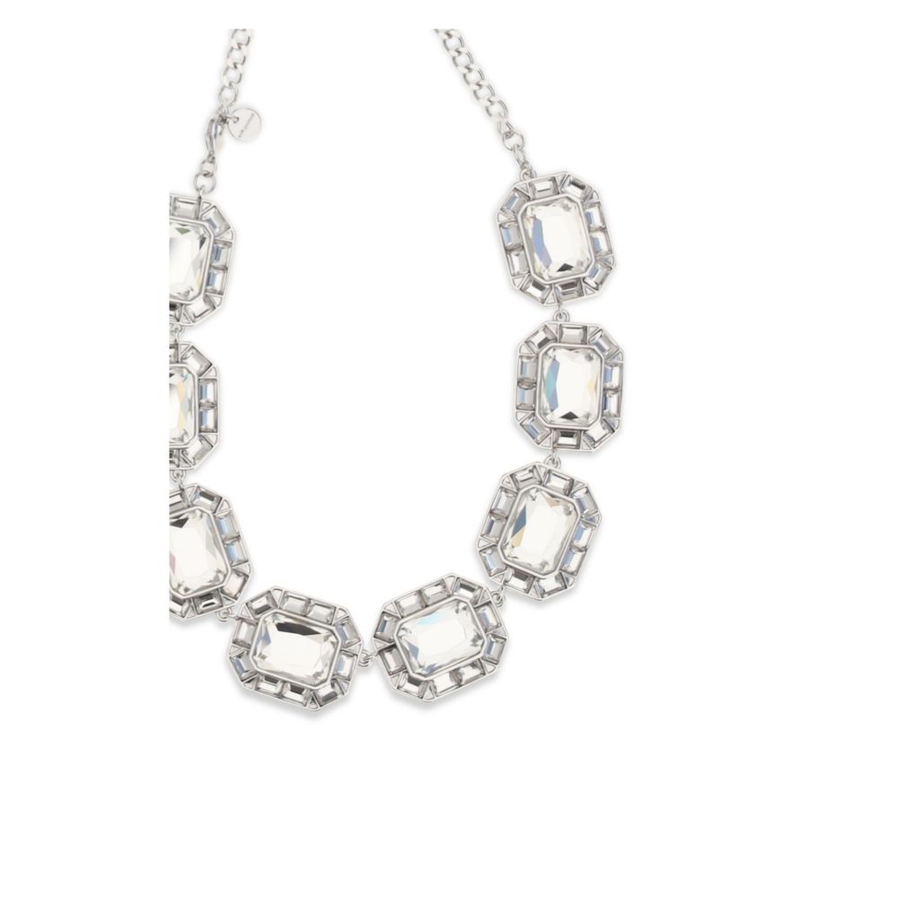 Self-Portrait Women's Silver Brass & Crystal Necklace - Silver