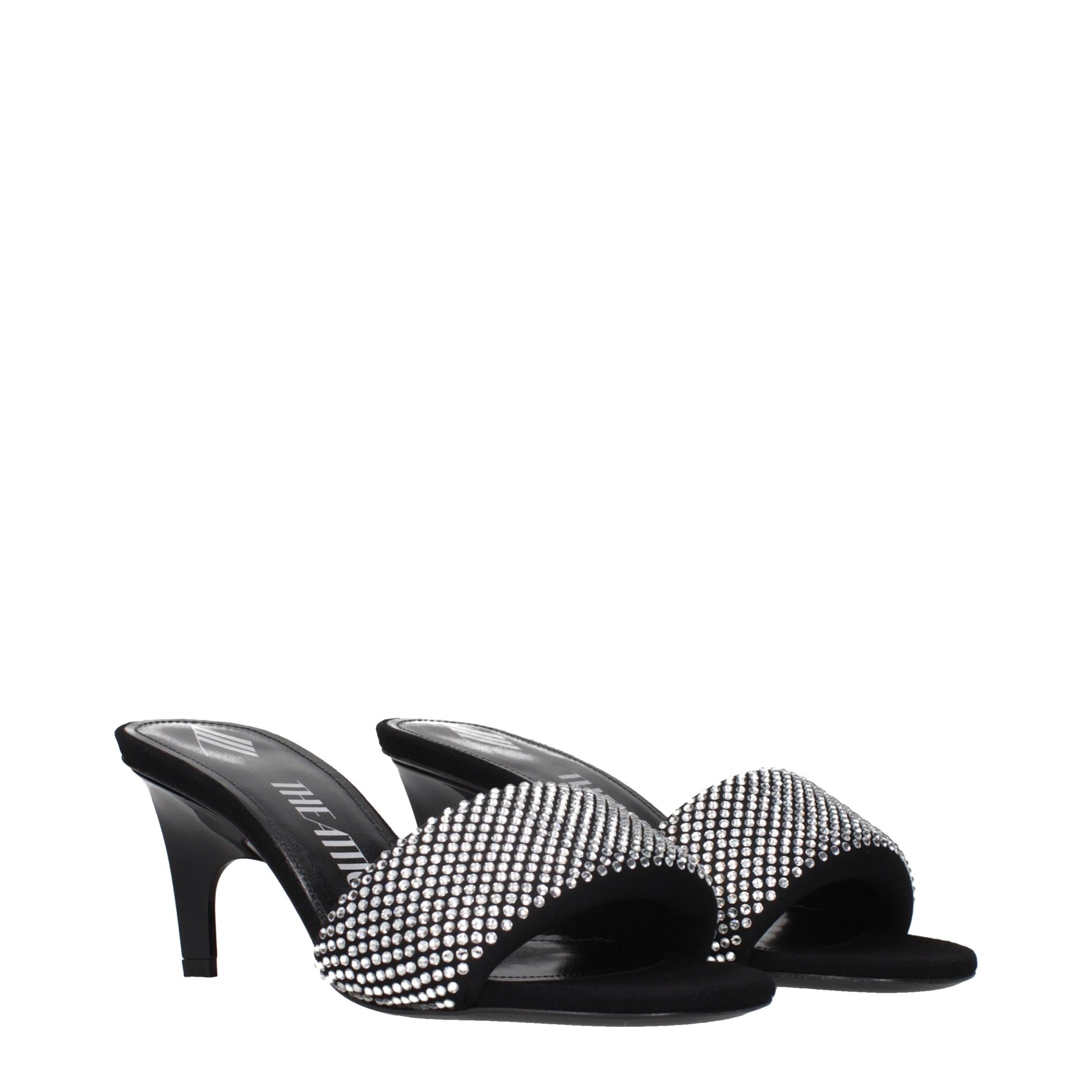 Stiletto Sandals by The Attico for women in fabric black features an statuesque Women's Fabric Stiletto Sandals silhouette with a refined stiletto and elegant .