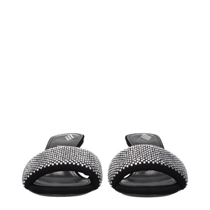 Stiletto Sandals by The Attico for women in fabric black presents a sculptural silhouette, showcasing the Women's Fabric Stiletto Sandals design with a sculptural stiletto and for a premium look.