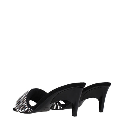 Stiletto Sandals by The Attico for women in fabric black features an exquisite silhouette, showcasing the exquisite Women's Fabric Stiletto Sandals with a stiletto and .