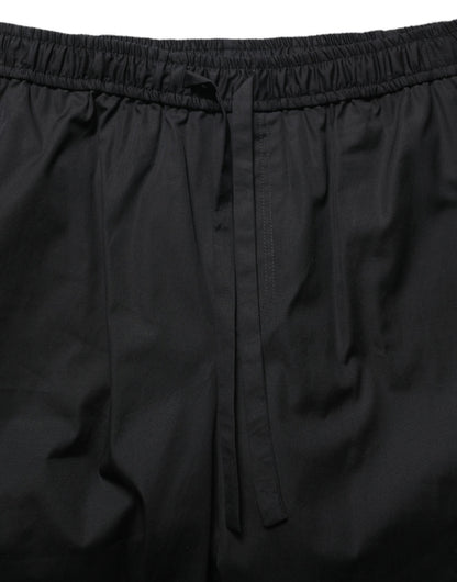 Dolce & Gabbana Black Cotton Sweatshorts Men Bermuda Shorts