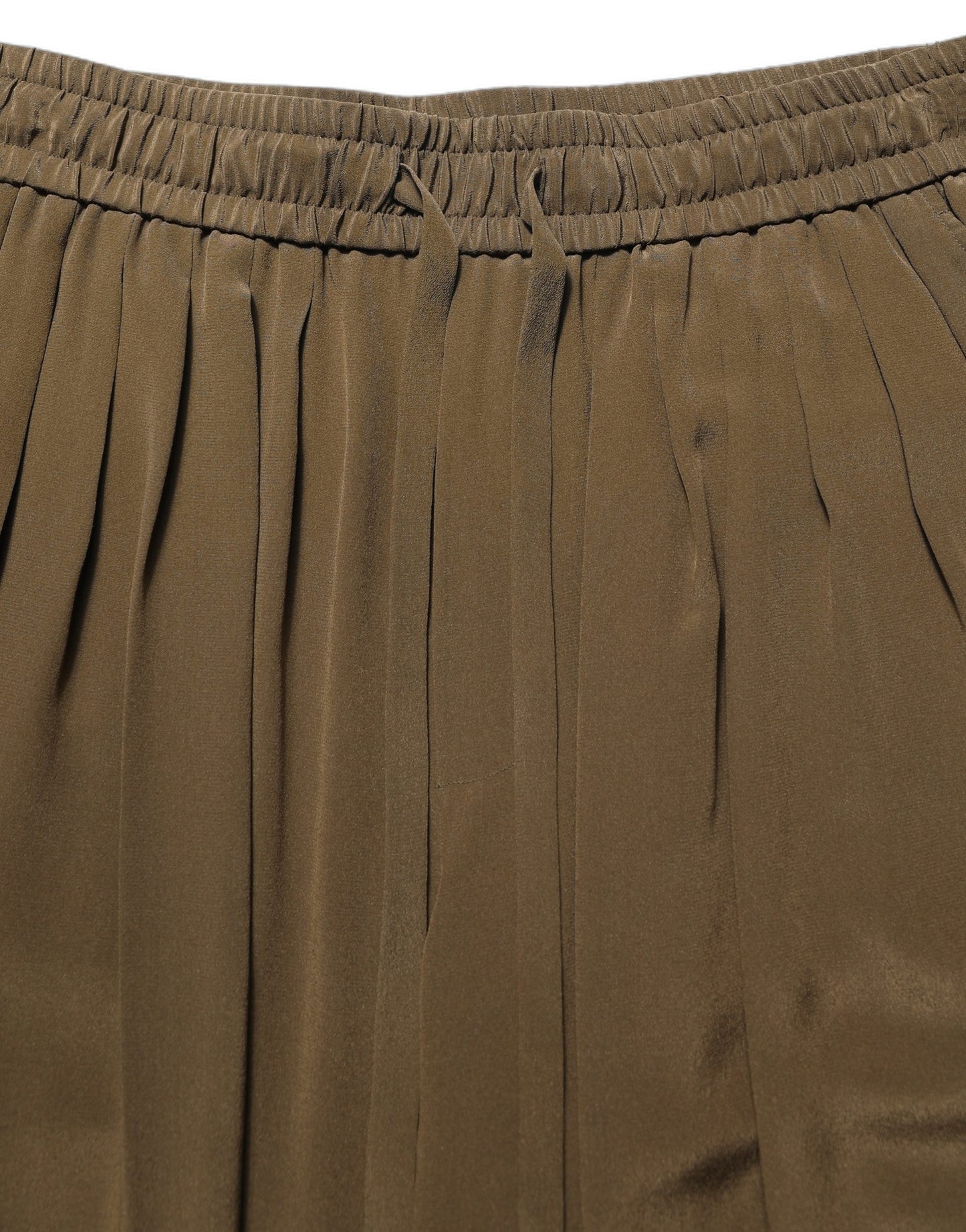 Dolce & Gabbana Brown Silk Mid Waist Pleated Bermuda Shorts