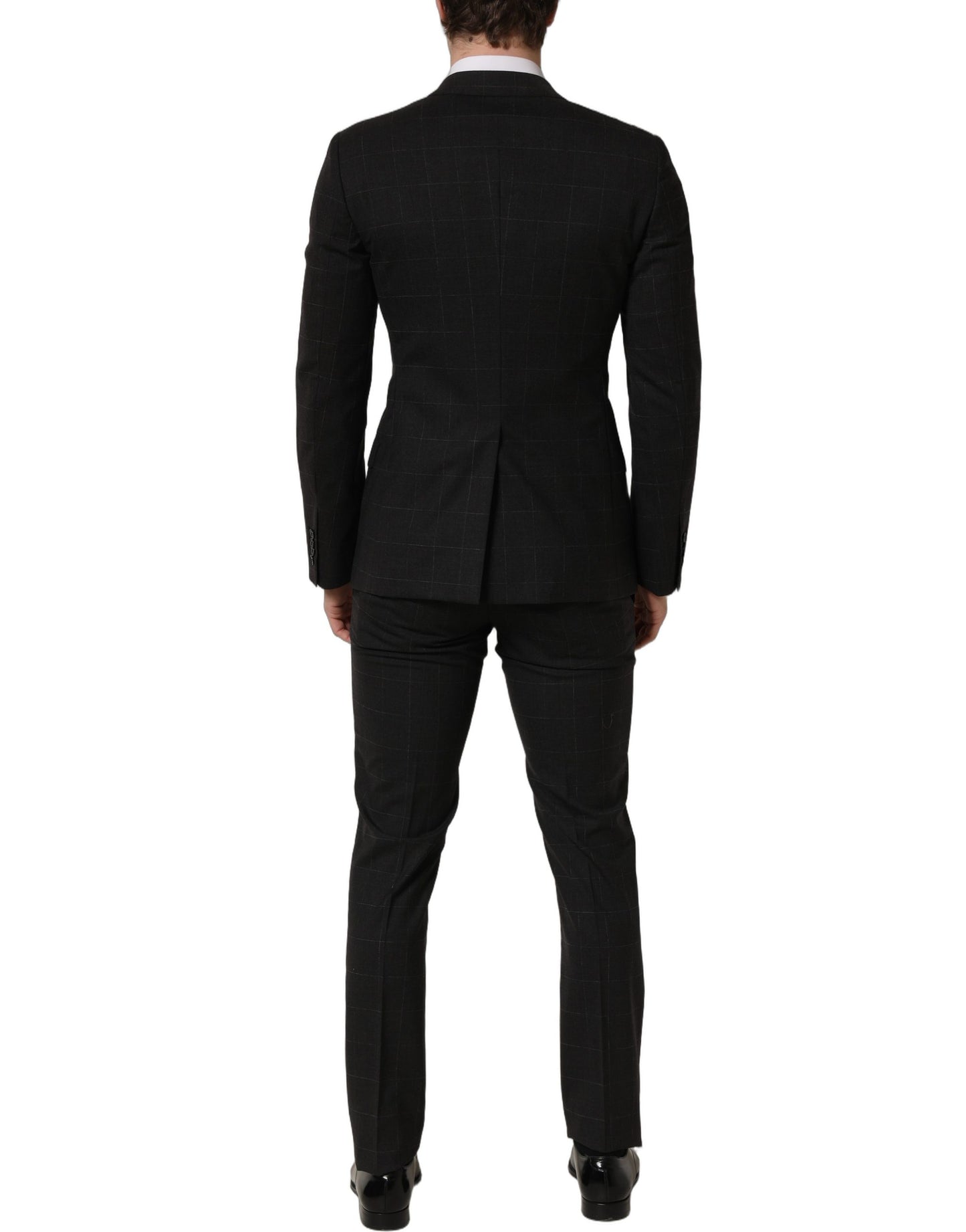 Dolce & Gabbana Black Wool Slim Fit Formal 2 Piece Men Suit