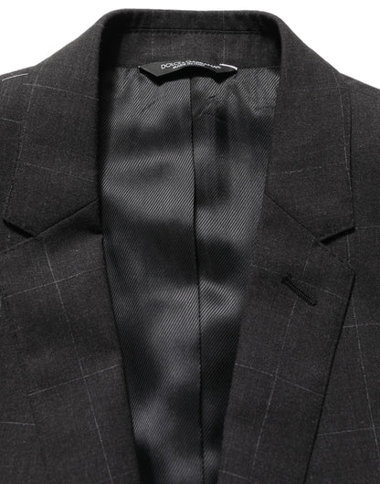 Dolce & Gabbana Black Wool Slim Fit Formal 2 Piece Men Suit