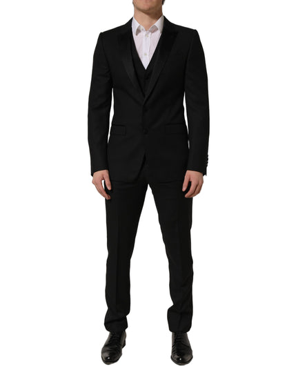 Dolce & Gabbana Black MARTINI Slim Fit Formal 3 Piece Suit