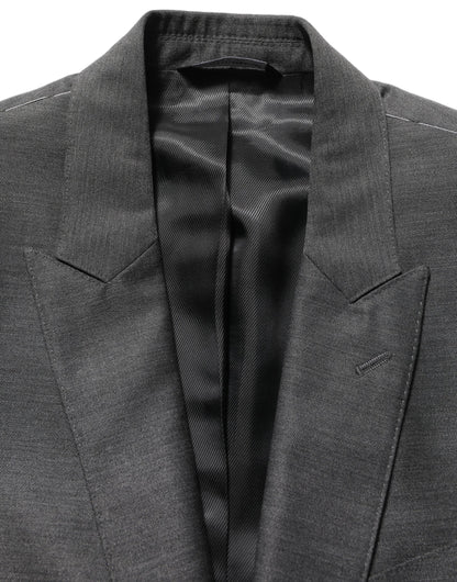 Dolce & Gabbana Gray MARTINI Slim Fit Formal 3 Piece Suit