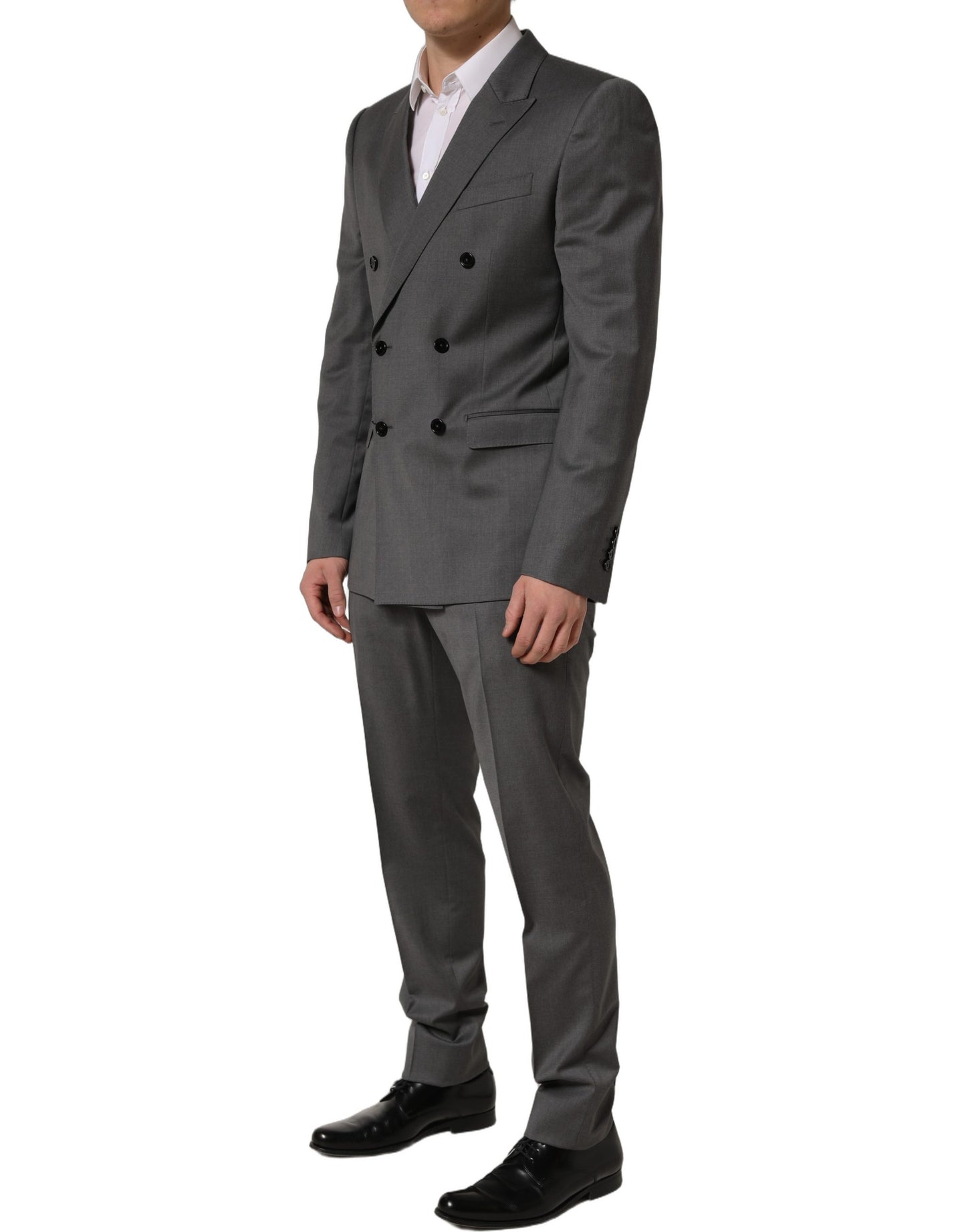 Dolce & Gabbana Gray MARTINI Slim Fit Formal 2Piece Men Suit