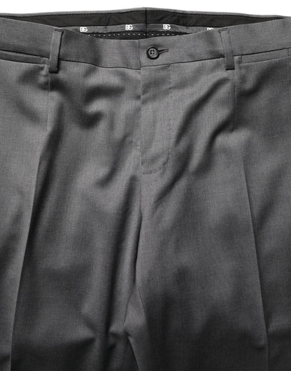 Dolce & Gabbana Gray MARTINI Slim Fit Formal 2Piece Men Suit