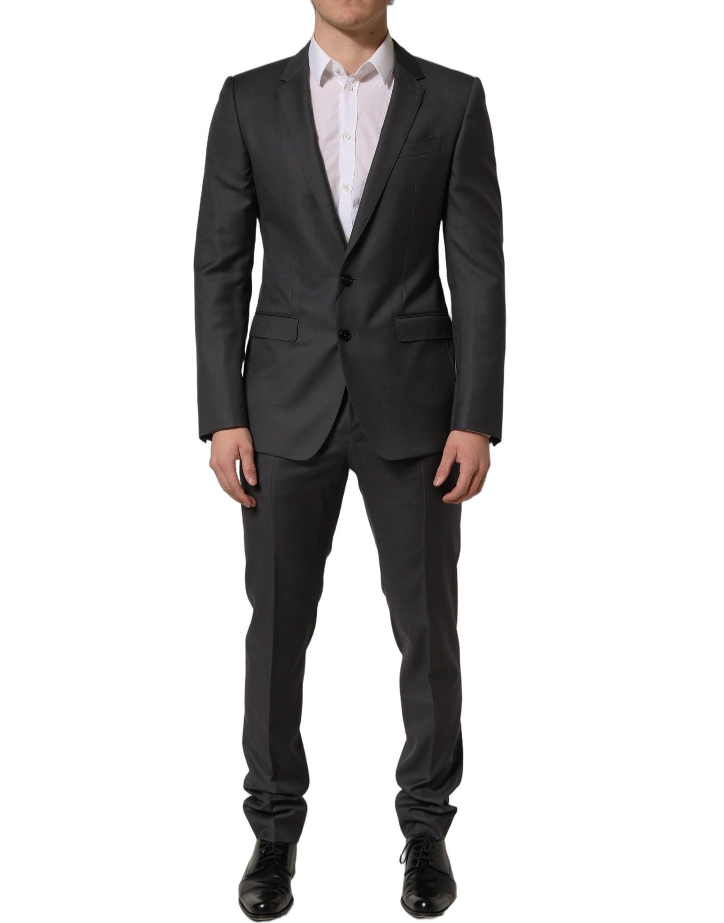 Dolce & Gabbana Gray MARTINI Slim Fit Formal 2Piece Men Suit