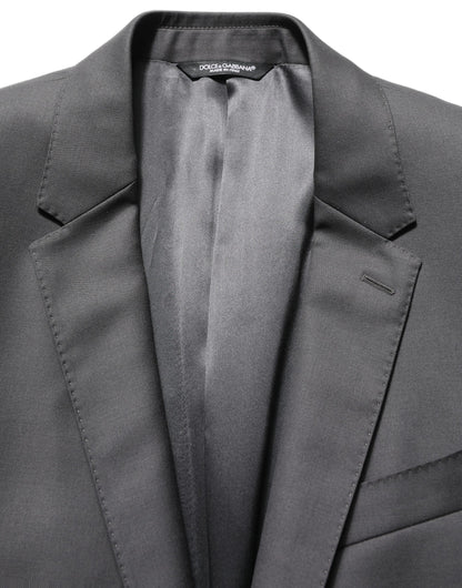 Dolce & Gabbana Gray MARTINI Slim Fit Formal 2Piece Men Suit