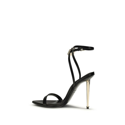Stiletto Ankle Strap Sandals by Tom Ford for women in bos taurus calf & goatskin leather black features an effortlessly chic silhouette from the Women's Bos Taurus Calf & Goatskin Leather Stiletto Ankle Strap Sandals collection, showcasing a effortlessly chic stiletto and elegant pointed toe style.