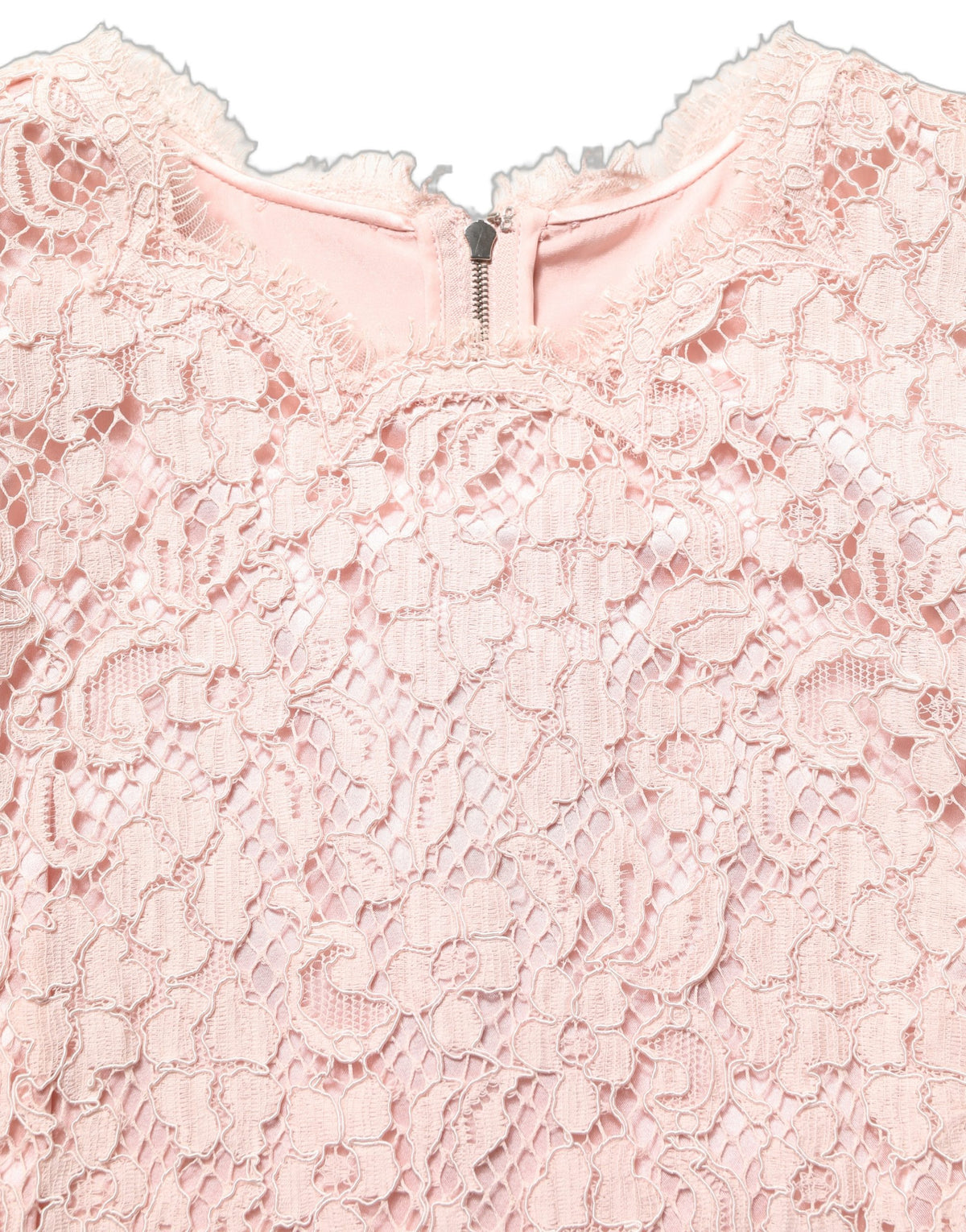 Dolce & Gabbana Women's Shift Wrap Cocktail Sleeveless Round Neck Cotton Silk Viscose & Lace Short Mini Dress - Powder Pink Floral