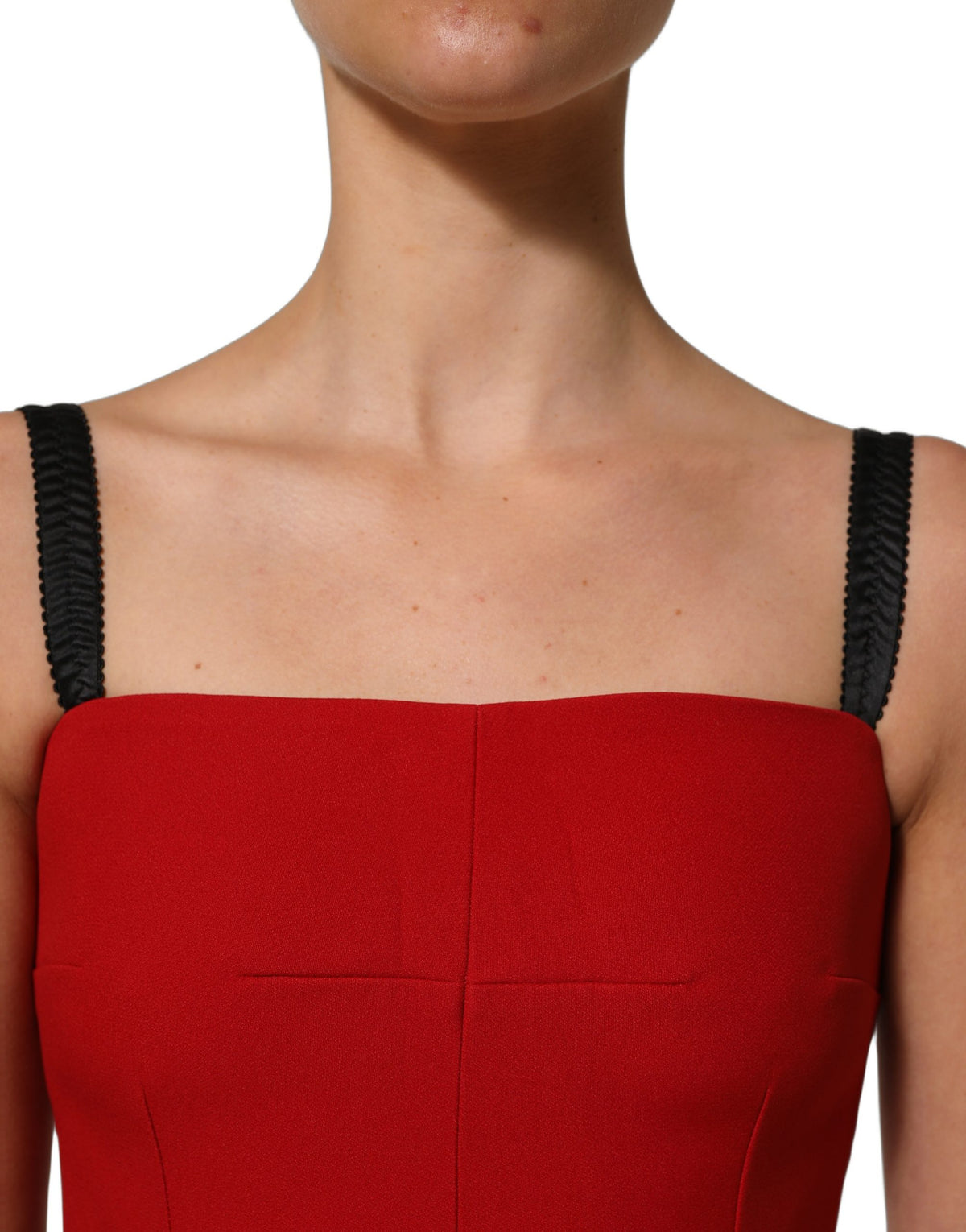 Dolce & Gabbana Women's Sheath Bodycon Cocktail Polyester Viscose & Acetate Knee Dress - Red