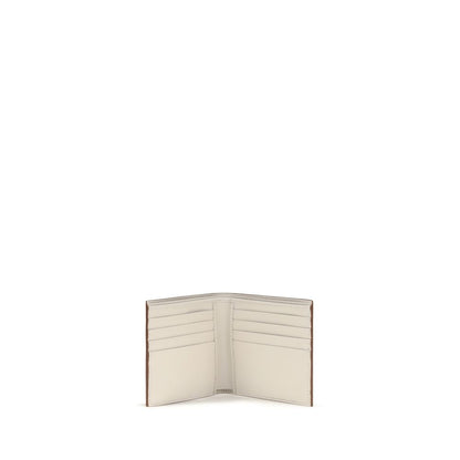 Cardholder Wallet by Prada for men in bos taurus calf leather beige & monogram showcases a discerning silhouette, artfully capturing the essence of Bos Taurus Calf Leather Cardholder Wallet with its functional card-organization compact-design billfold.