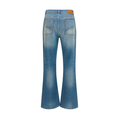 Jeans by Amiri for men in denim cotton blue features an sartorial flared & regular-fit and long with a cut for a sartorial finish.