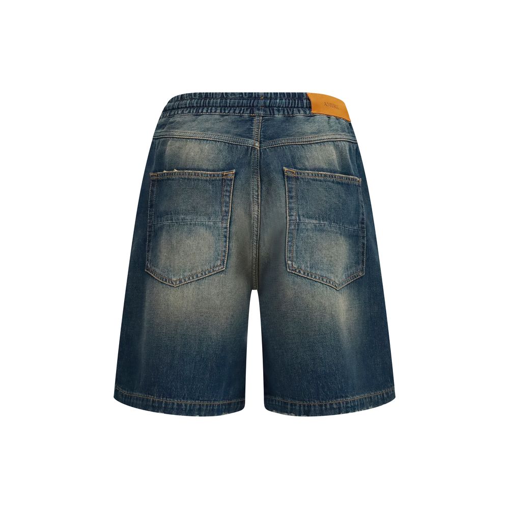 Denim Shorts by Amiri for men in denim cotton blue features an unrivaled comfort relaxed-fit & regular-fit and short with an unrivaled comfort .