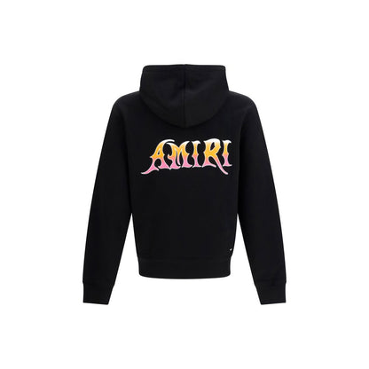 Sweatshirt Hoodie by Amiri for men in modacrylic cotton terrycloth black & print features an dramatic silhouette, showcasing a sophisticated hooded neckline and dramatic for a refined, modern aesthetic.