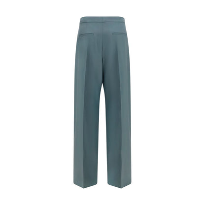 Trousers by Chloé for women in wool bicolour features an sartorial silhouette, showcasing a precise straight-leg & regular-fit and long with a sartorial high rise for a refined look.