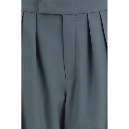 Trousers by Chloé for women in wool bicolour features a tailored silhouette with a tailored straight-leg & regular-fit, defined by its long and a sophisticated high rise.