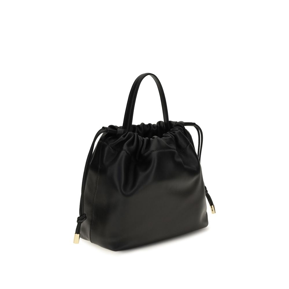 Mini Crossbody Drawstring Shoulder Bag by Chloé for women in nappa lambskin leather black features a effortless chic silhouette with a secure drawstring, ample , and versatile crossbody-strap, shoulder-strap & handle for a effortless chic finish.