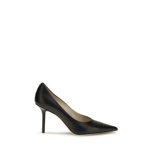 High-Heel Pumps Heels by Jimmy Choo for women in bos taurus calfskin leather black & gold features a effortless chic silhouette, showcasing the Women's Bos Taurus Calfskin Leather High-Heel Pumps Heels design with a effortless chic high-heel and pointed toe style for a effortless chic finish.