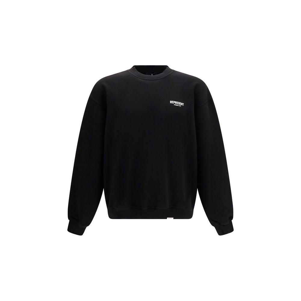 Sweatshirt by Represent for men in cotton black, monogram & print features an magnificent silhouette, showcasing a sophisticated and detail for a truly magnificent finish.