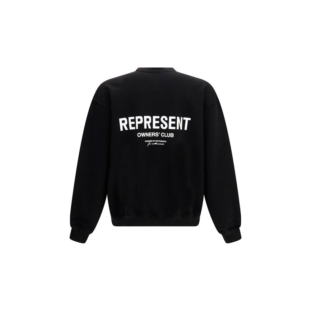Sweatshirt by Represent for men in cotton black, monogram & print features an exquisite silhouette, showcasing and details for a exquisite look.