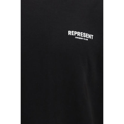 Sweatshirt by Represent for men in cotton black, monogram & print features an enviable silhouette, showcasing a premium and refined for a truly enviable finish.