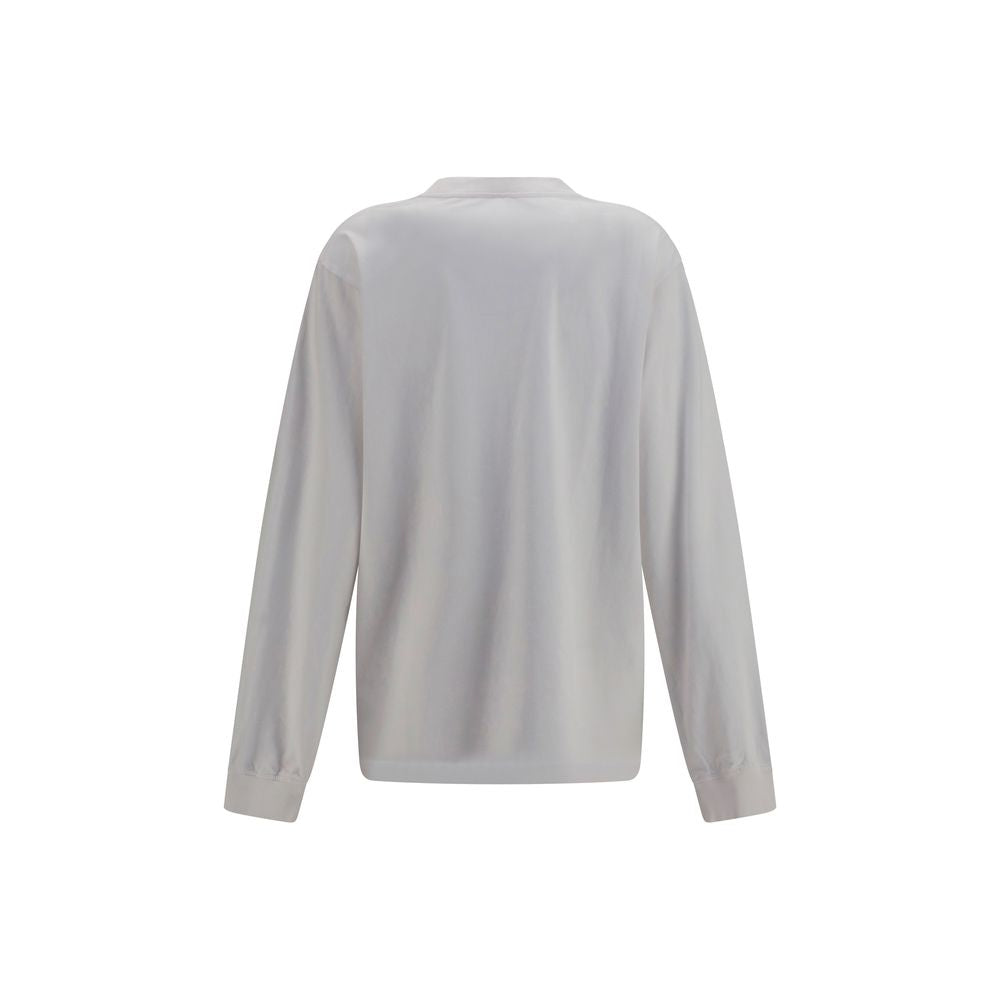 T-Shirt by Alexander Wang for women in cotton white features a plush silhouette, showcasing a sophisticated crew neckline and for a truly plush finish.