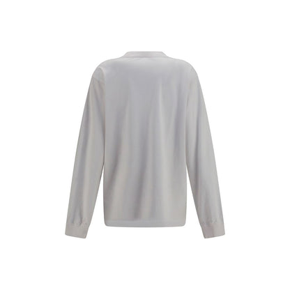 T-Shirt by Alexander Wang for women in cotton white features a plush silhouette, showcasing a sophisticated crew neckline and for a truly plush finish.