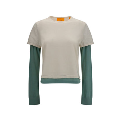 Sweatshirt by Guest in Residence for women in capra leather cotton & silk beige features an provocated silhouette, detailed with a provocated and a refined for a sophisticated aesthetic.