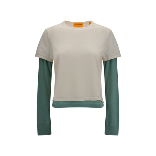 Sweatshirt by Guest in Residence for women in capra leather cotton & silk beige features an provocated silhouette, detailed with a provocated and a refined for a sophisticated aesthetic.