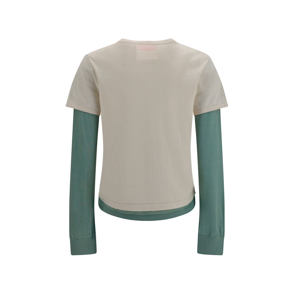 Sweatshirt by Guest in Residence for women in capra leather cotton & silk beige presents a smart casual silhouette, featuring a smart casual and for a sophisticated look.
