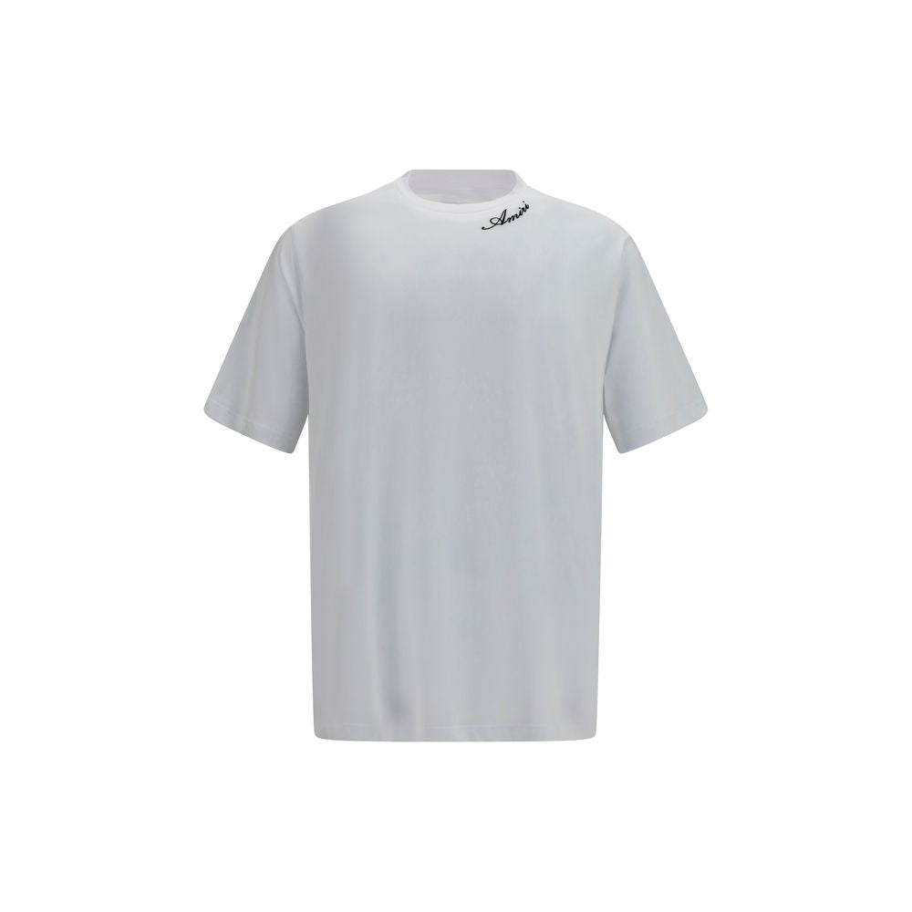 T-Shirt by Amiri for men in modal & cotton black & white showcases a dramatic silhouette, elegantly detailed with a dramatic and for a truly dramatic finish.