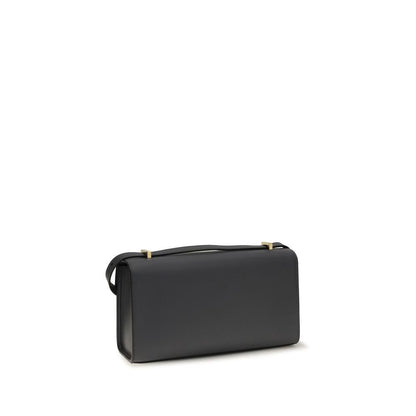 Shoulder Bag by Savette for women in bos taurus calf leather gray & signature presents a versatile silhouette, showcasing a secure snap and versatile built-in-compartments with versatile shoulder-strap & handle for a sophisticated look.