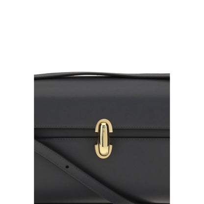 Shoulder Bag by Savette for women in bos taurus calf leather gray & signature features a effortless sophistication silhouette, secured by a snap with ample built-in-compartments and versatile shoulder-strap & handle for a effortless sophistication finish.